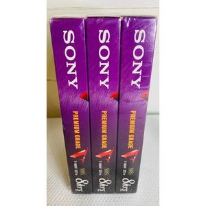 Sony VHS 3 pack Video Cassette NIB Premium Grade
